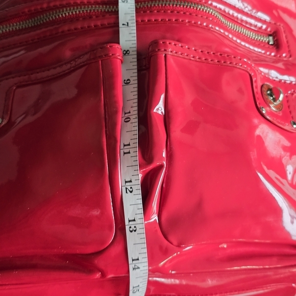 Marc Jacobs Tote Handbag Womens Enamel Pink Silver Hardware Logo Large - Picture 6 of 16